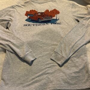 Southern Tide Heather Gray Old Truck Road Long Sleeve Tee Sz XL(16) NWT